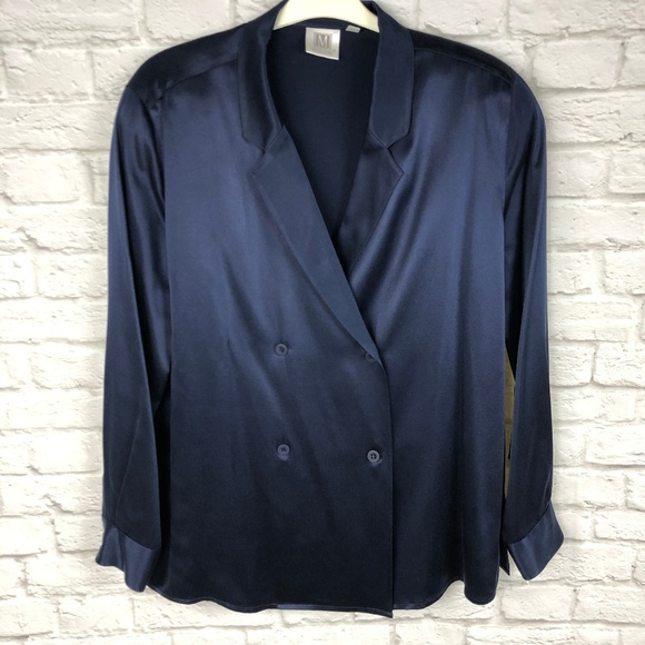 Madeleine Tops - NWOT Madeleine Dark Blue Women's Blouse Size 14